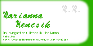 marianna mencsik business card